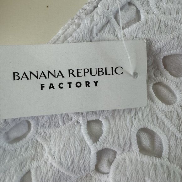 Banana Republic White Lace Eyelet Sheath Dress SIze 4 NWT - Picture 13 of 14